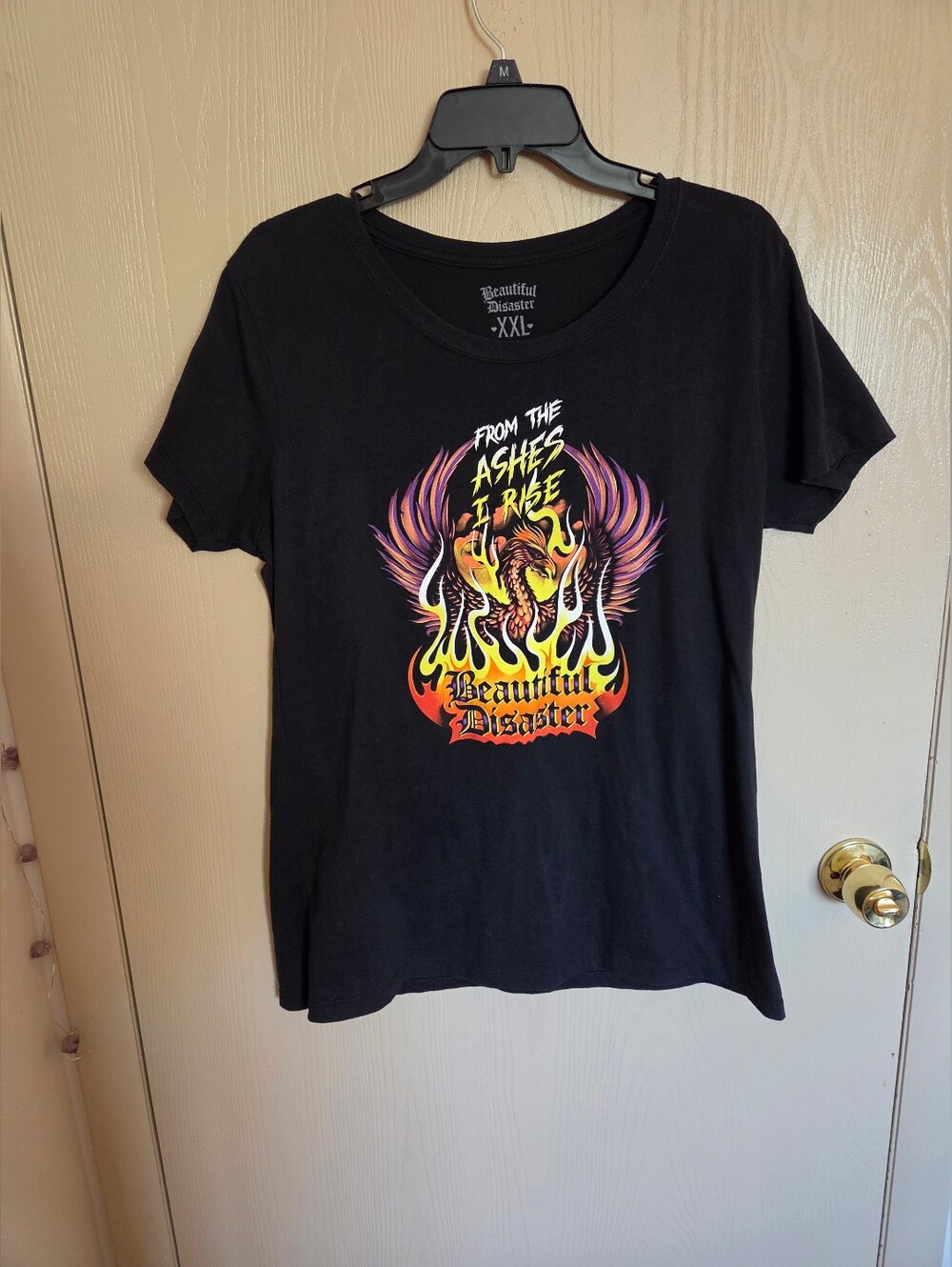 Beautiful Disaster From The Ashes Multicolor Phoenix T Shirt Womens XXL